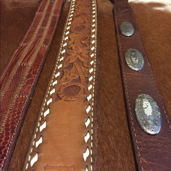 Vintage concho leather belt - Picture 3 of 8